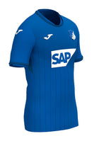 Hoffenheim - 2024/2025 - Jersey Hoffenheim - Uniform Hoffenheim - Joma Hoffenheim - Diseño moderno - Bundesliga - Competencias de fútbol - Blue - White - Identidad del club - Cuello in V - Escudo del club - Logo de Joma - Sponsor - Materiales de alta calidad - Comodidad - Rendimiento - Pasión - Historia - Innovación.