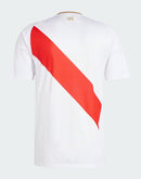 Peru 2024/2025 - Jersey Peru - Uniform home Peru - Adidas Peru - White - Diseño clásico - Copa América - World Cup Qualifiers - Red - Blue - Tradición peruana - Banda red - Gola redonda - Pants azules - Socks blancas - Innovación - Tecnología de vanguardia - Comodidad - Rendimiento.