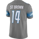 NFL DETROIT LIONS AMON-RA ST BROWN – SILVER JERSEY