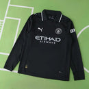 MANCHESTER CITY II BLACK 25/26 MEN'S JERSEY LONG SLEEVE PLAYER VERSION